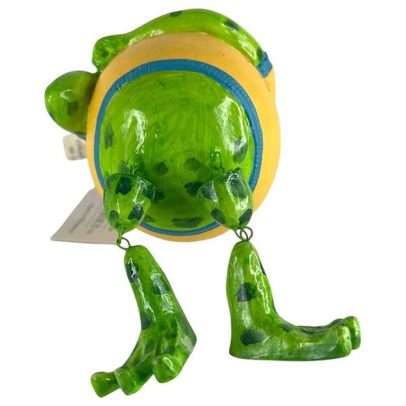 Gallerie II Frog Fisherman Figurine Christmas Ornament With Fishing Rod Novelty - Picture 7 of 8